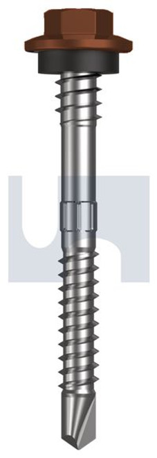 Metal Self Drilling Screw Hex + Washer + Xgrip #12-14 X55 Terrain - Cl4