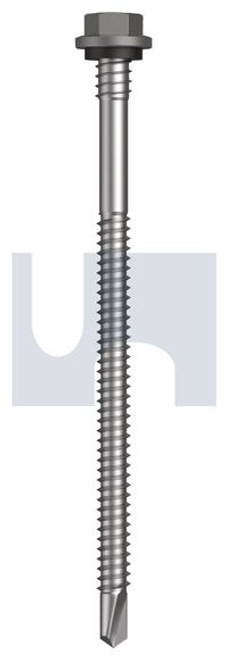 Metal Self Drilling Screw Hex + Washer + Xgrip #14-14 X110 Wallaby - Cl4