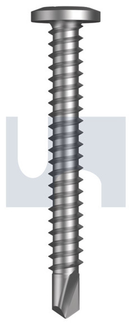 Metal Self Drilling Screw Wafer Head #10-16 X40 Woodland Grey (Thunder) -Cl3