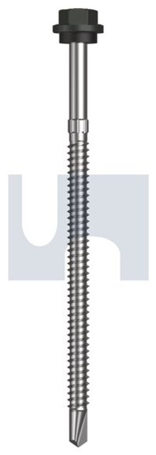 Metal Self Drilling Screw Hex Head + Washer #14-14 X115 Woodland Grey (Thunder) -Cl4