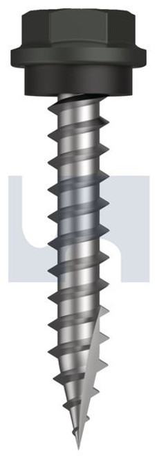 Type 17 Hex Head + Washer #10-12 X30 Woodland Grey (Thunder) -Cl4