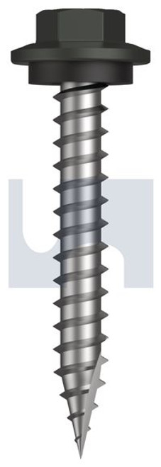 Type 17 Hex Head + Washer #12-11 X40 Woodland Grey (Thunder) -Cl4