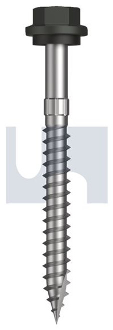 Type 17 Hex Head + Washer #14-10 X65 Woodland Grey (Thunder) -Cl4