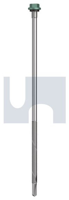 S500 Tiger Self Drilling Screw Hex + Washer + Xgrip #14-20 X200 Wilderness (Rivergum) -Cl4