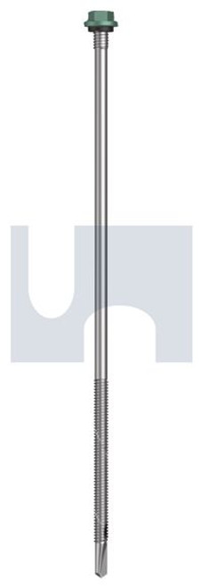 S500 Tiger Self Drilling Screw Hex + Washer + Xgrip #14-20 X250 Wilderness (Rivergum) -Cl4