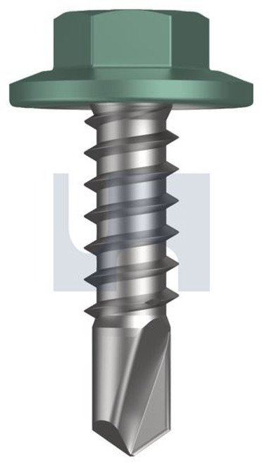 Metal Self Drilling Screw Flanged Hex Head #12-14 X20 Wilderness (Rivergum) -Cl4