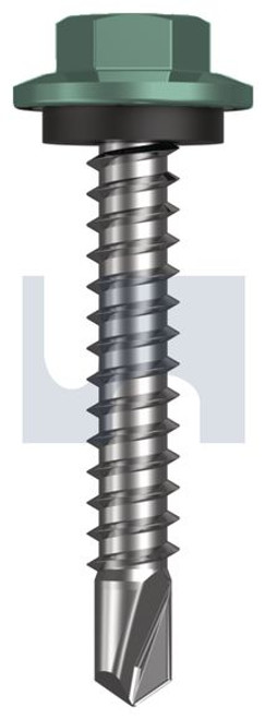 Metal Self Drilling Screw Hex Head + Washer #12-14 X35 Wilderness (Rivergum) -Cl4