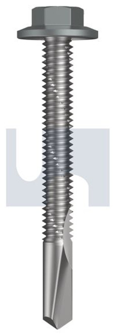 S500 Tiger Self Drilling Screw Flanged Hex Head #12-24 X50 Windspray (Smokey) -Cl4