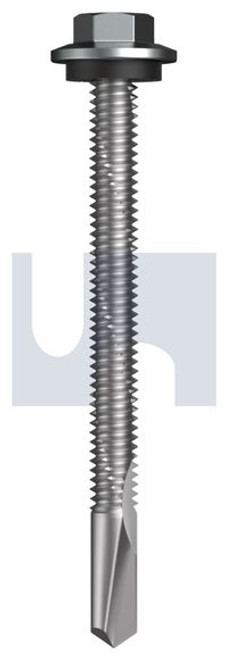 S500 Tiger Self Drilling Screw Hex Head + Washer #12-24 X65 Windspray (Smokey) -Cl4