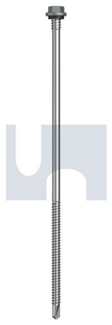 Metal Self Drilling Screw Hex + Washer + Xgrip #14-14 X205 Windspray (Smokey) -Cl4