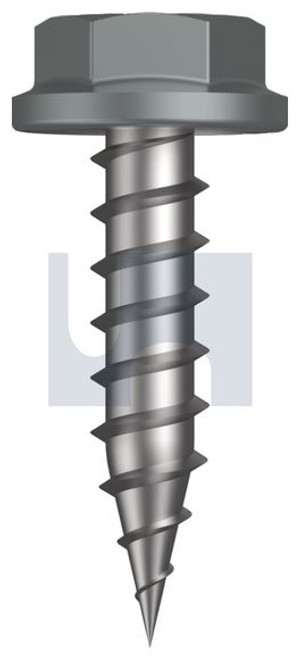 Needle Pt Self Drilling Screw Flanged Hex #10-12 X20 Windspray (Smokey) -Cl4