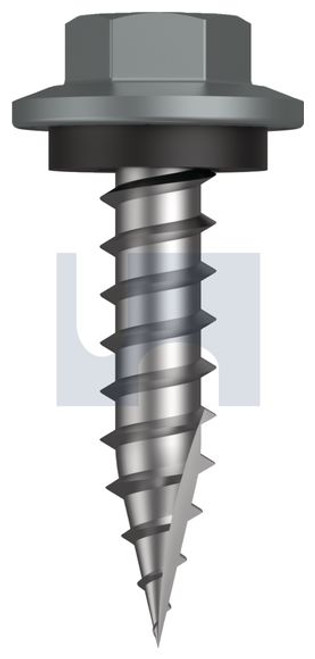Type 17 Hex Head + Washer #12-11 X25 Windspray (Smokey) -Cl4
