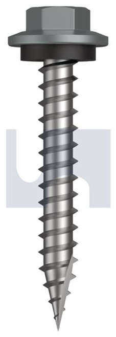 Type 17 Hex Head + Washer #12-11 X40 Windspray (Smokey) -Cl4