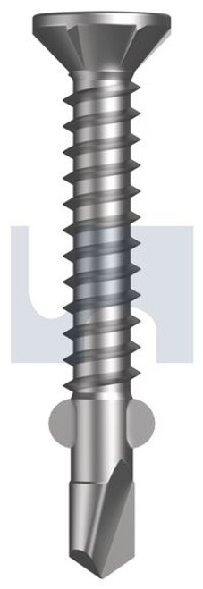 Metal Wings Countersunk #10-16 X35 Zinc Yellow Passivate