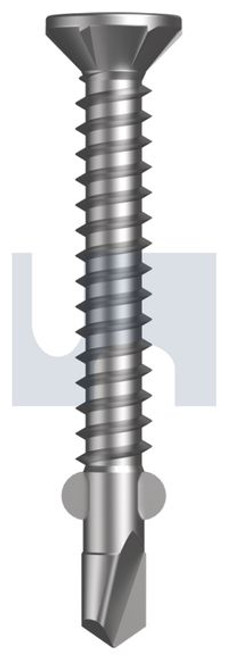 Metal Wings Countersunk #10-16 X40 Zinc Yellow Passivate