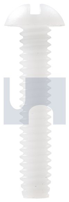 Machine Screw Round Sl Unc Nylon 1/4 X 1 Hec