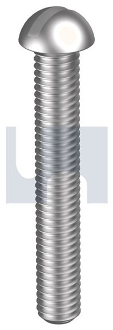 Metal Thread Rnd Slot Ss304 1/4 X 3 Bs450 Pk50