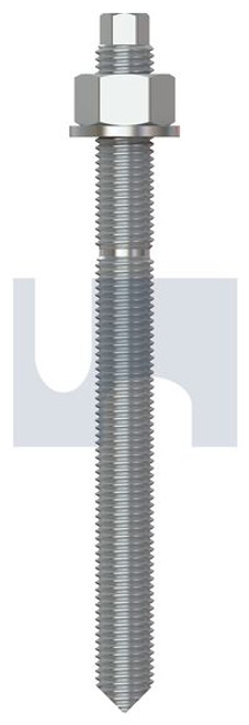 Stud Chem Anchor Kit (Ext Hex) Zinc Yellow Passivate M16 X 190 Hec / Class 5.8 / Chisel Point