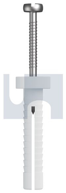 Nail In Anchor-Round Hd Nylon Material 5 X 25 Nylon Body-304 Ss Pin