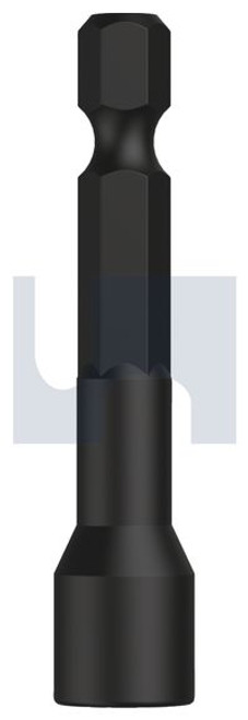 Magnetic Nut Setter S2 Alloy Steel Black  3/8 X 65 Impax Drive Bit 1/4