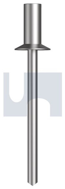 Rivet Countersunk Sealed Plain #56 72Ta - Aluminium / Steel Phos