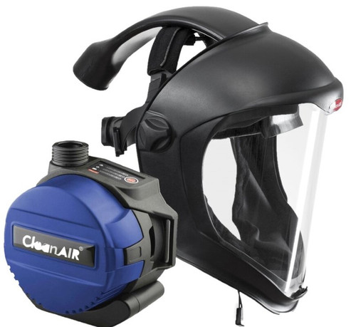 Cleanair Ca-3 Air Hood Face Shield With Basic Evo Papr Unit - Pre-Packaged Kit - Inc. Filter, Battery, Charger, Belt And Flow Indicatorâ 