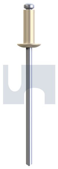 4-3 Aluminum Open Dome Rivet Paperbark (3.2x8.6) 4-3 Aluminum Open Dome Rivet Paperbark (3.2x8.6)