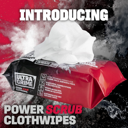 Ultragrime Pro Power Scrub Industrial Wet Hand Wipe PK80 Ultragrime Pro Power Scrub Industrial Wet Hand Wipe PK80