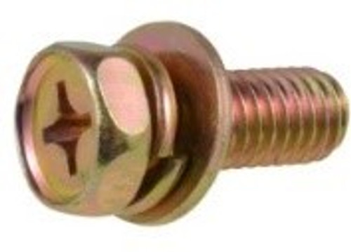 Metric SEMS Assembly M6 x 25 Zinc Yellow Metric SEMS Assembly M6 x 25 Zinc Yellow