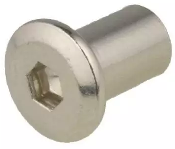 M6x12 Furniture Connector Nut Nickel Finish
