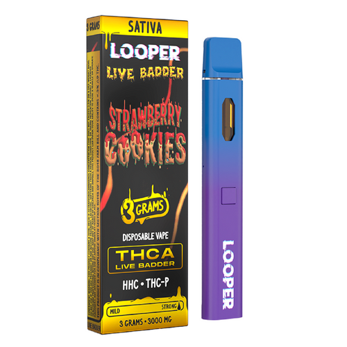 Looper Live Badder THCA THCP HHC Disposable Vape Strawberry Cookies