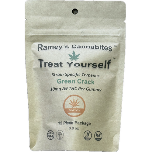 Ramey's Cannabites Delta 9 THC Strain Specific Gummy - Green Crack