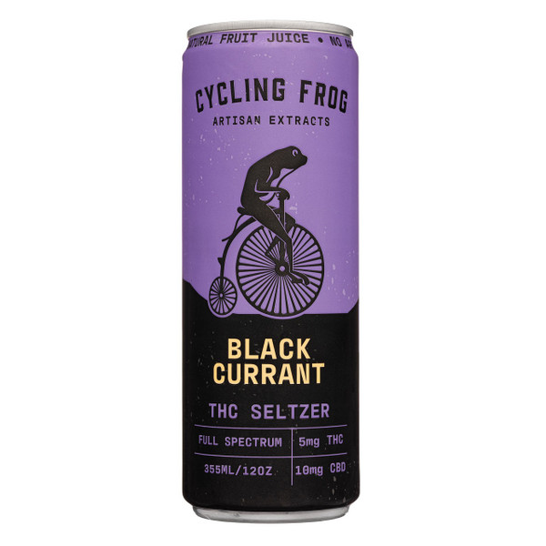 Delta 9 Seltzer - 5 mg THC +10 mg CBD - Black Currant (12 oz Can)