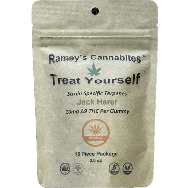 Ramey's Cannabites Delta 9 THC Strain Specific Gummy - Jack Herer