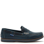 Chatham Shanklin Men's Slip On Boat Shoes Navy Blue