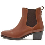 Chatham Barbury Women's Leather Mid-Heel Chelsea Boots Tan