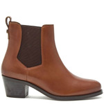 Chatham Barbury Women's Leather Mid-Heel Chelsea Boots Tan