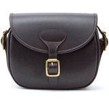 Chatham Pull Up Leather Cartridge Bag Dark Brown