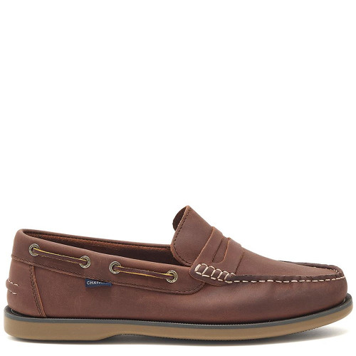 Chatham Shanklin Men's Slip On Boat Shoes Burgundy