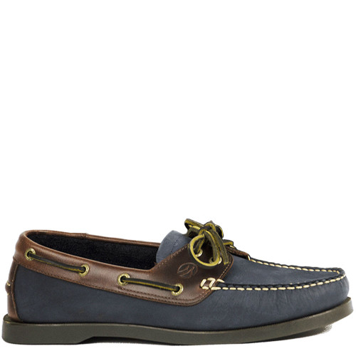 Apache Moose Gybe Men's Boat Shoes Navy/Oak