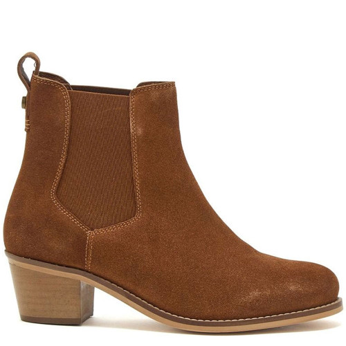 Chatham Barbury Women's Suede Mid-Heel Chelsea Boots Tan