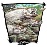 Dennis Friel Dock Masters Tarpon Performance Long Sleeve Shirt Artwork