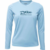 Dennis Friel Caribbean Blue Performance Long Sleeve Shirt in Ice Blue Front
