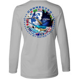 Dennis Friel Connected Worldwide Performance Long Sleeve Shirt in Silver Gray Back