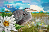 Palm Air Heron Art