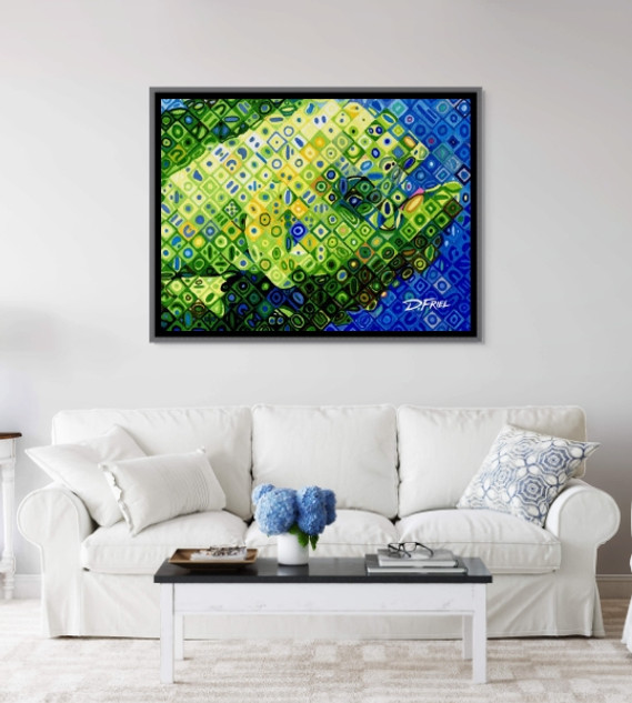 Framed Chromaluxe HD Metal Print Close's Mahi by D.Friel Framed Chromaluxe HD Metal Print Close's Mahi by D.Friel