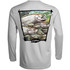 Dennis Friel Dock Masters Tarpon Performance Long Sleeve Shirt in Silver Gray Back