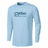 Dennis Friel Caribbean Blue Performance Long Sleeve Shirt in Ice Blue Front