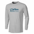 Dennis Friel Caribbean Blue Performance Long Sleeve Shirt in Silver Gray Front