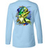 Dennis Friel Weed Dealer Performance Long Sleeve Shirt in Ice Blue Back